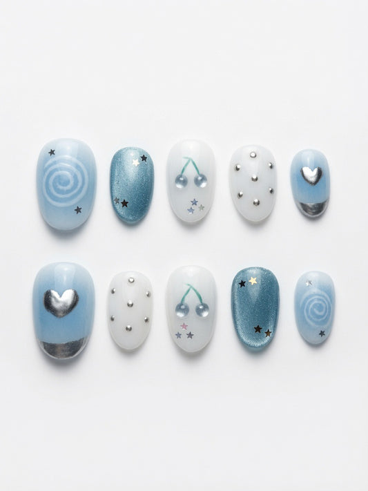Blushing Blue Stars